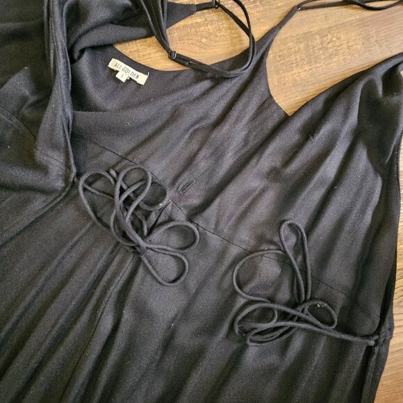 Ali Golden Wrap Tank Maxi Dress Small Black - Picture 8 of 11